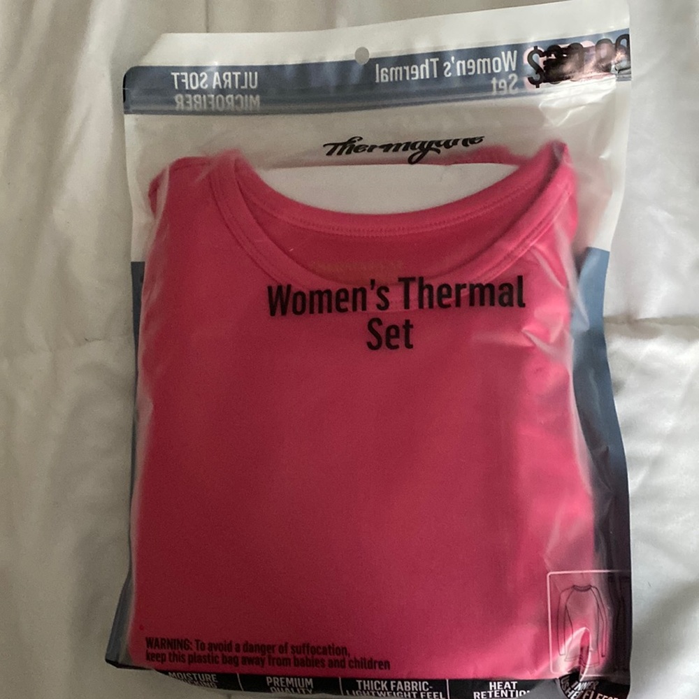 Women’s thermal underwear set size medium Hot pink